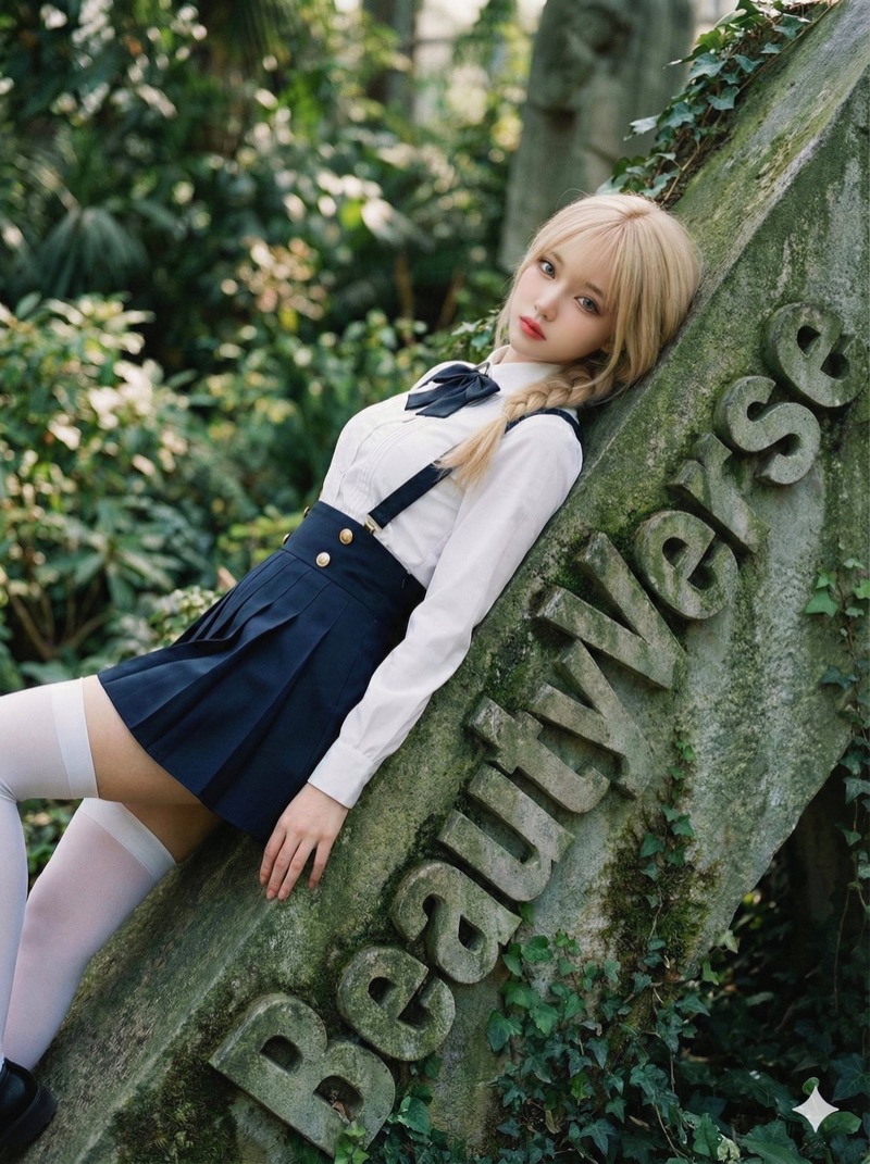 Nano Banana 2 AI generated anime school girl illustration